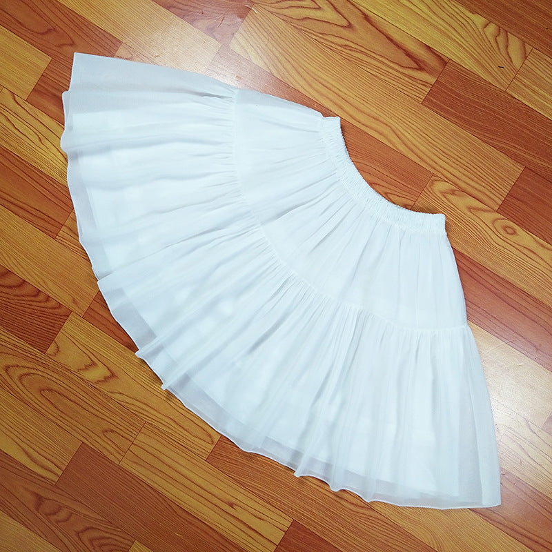 Lily – Verstellbarer Lolita-Petticoat mit Fischgrätenmuster