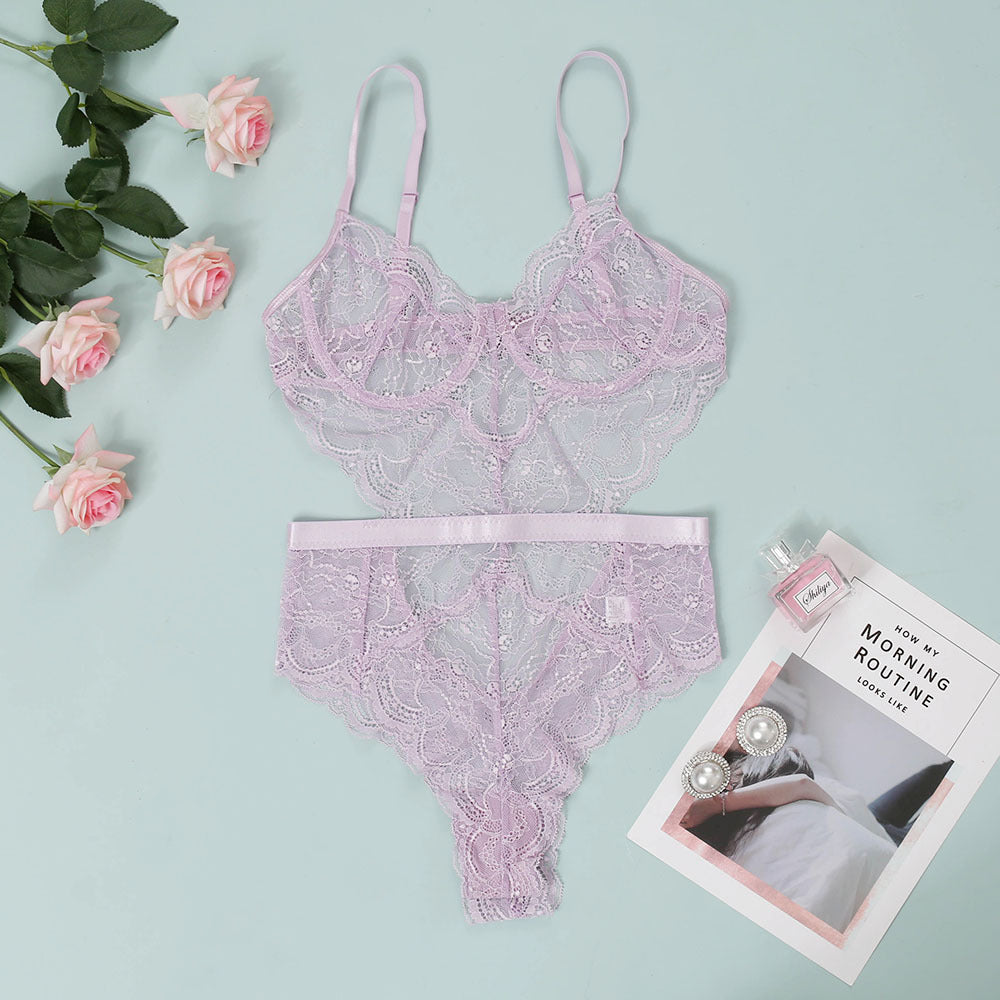 Carol – Sexy Spitzenkorsett Einteiler für Damen