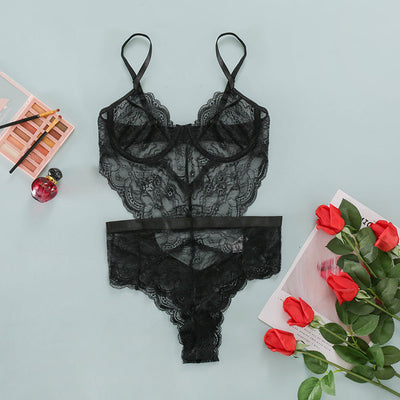 Carol – Sexy Spitzenkorsett Einteiler für Damen