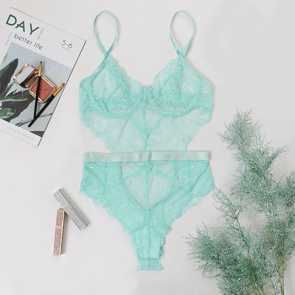 Carol – Sexy Spitzenkorsett Einteiler für Damen