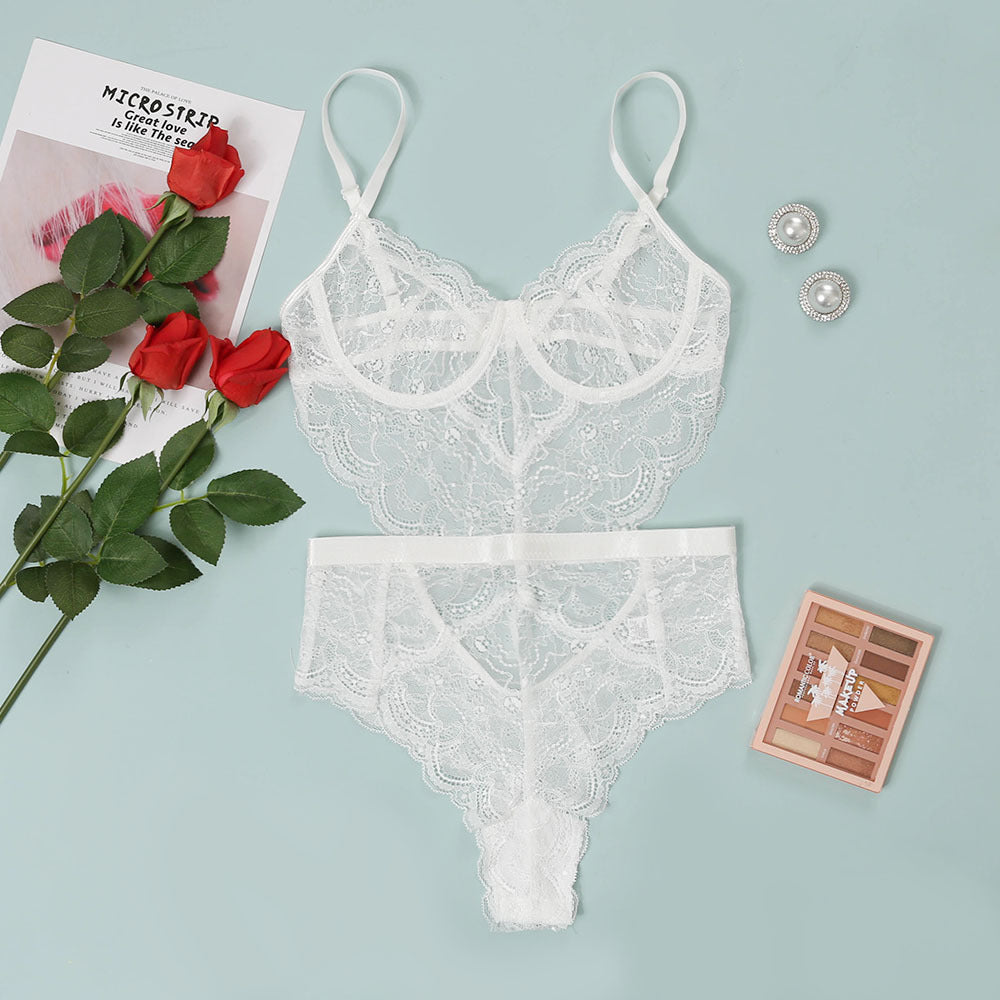 Carol – Sexy Spitzenkorsett Einteiler für Damen