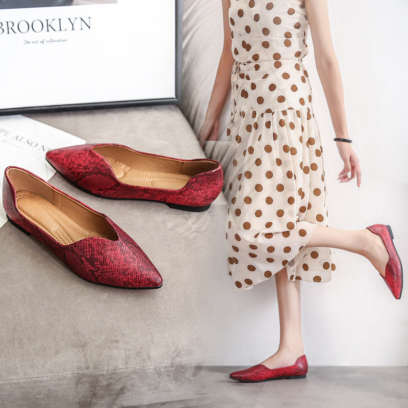 Robyn – Ballerina Flats mit Serpentinmuster
