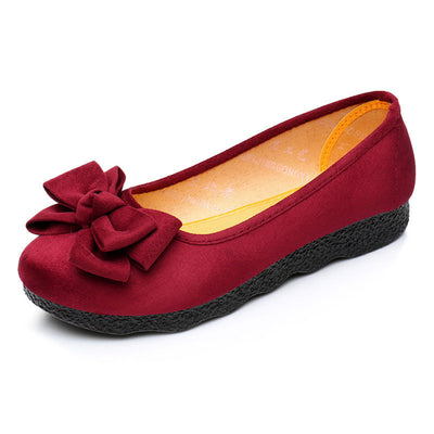 Amanda – Ballerina Schuhe mit Schleife und runder Spitze