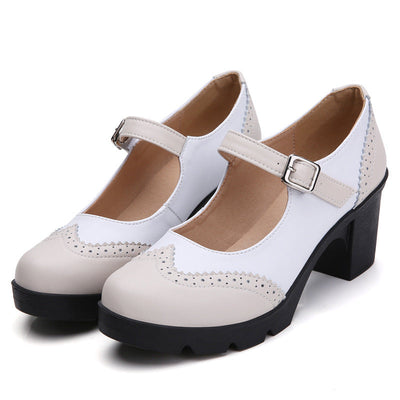 Georgina – Retro Mary Jane Pumps aus veganem Leder