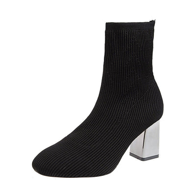 Sara – Elastische Damenstiefel mit hohen Absätzen