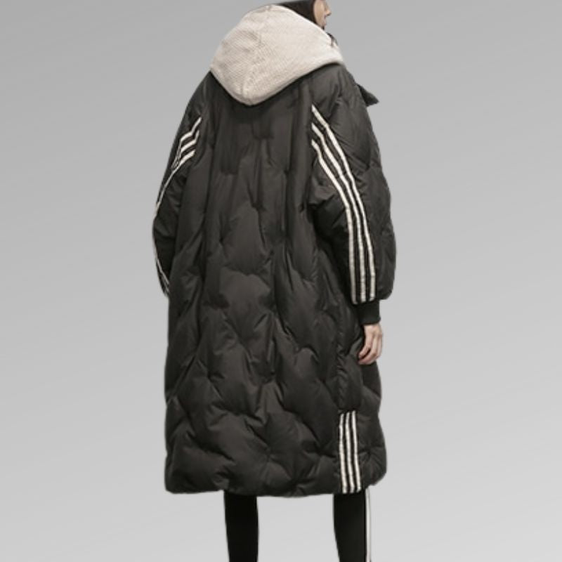 Lange gefütterte Jacke für Frauen