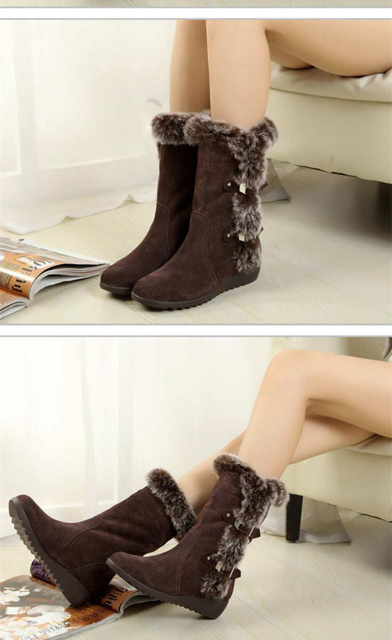 Jasmine – Mittelhohe Damenstiefel mit Kunstfell für den Winter