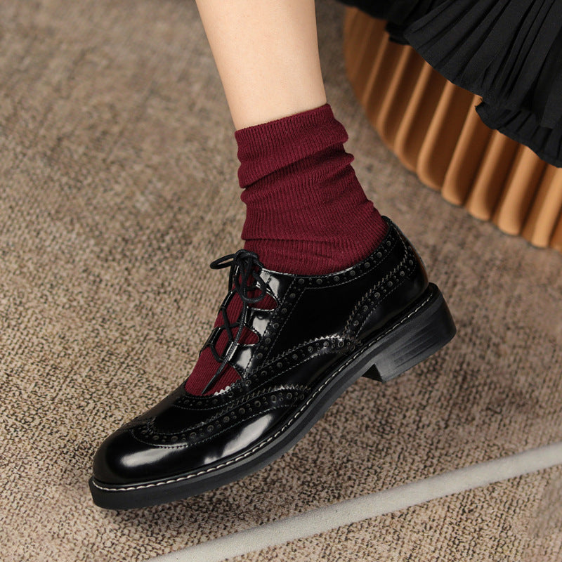Dawn – Stilvolle Damen Oxford Schnürschuhe aus veganem Leder mit Farbkombination