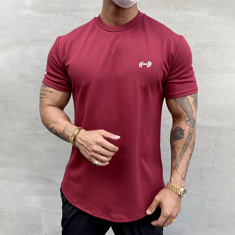 Sport-T-Shirt aus dehnbarer reiner Baumwolle