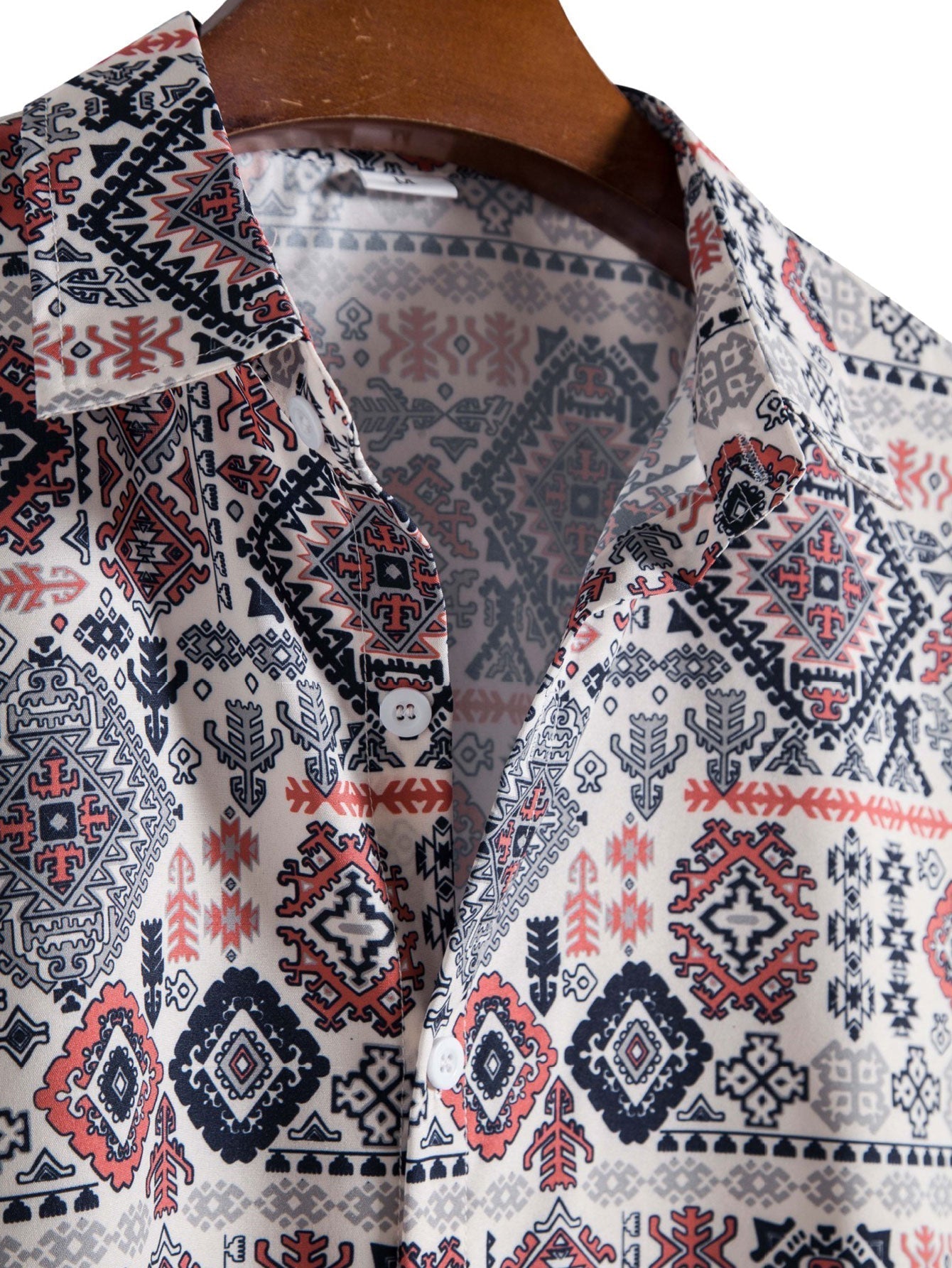 Hemd mit geometrischem Aztekenmuster und Button-down-Camisole