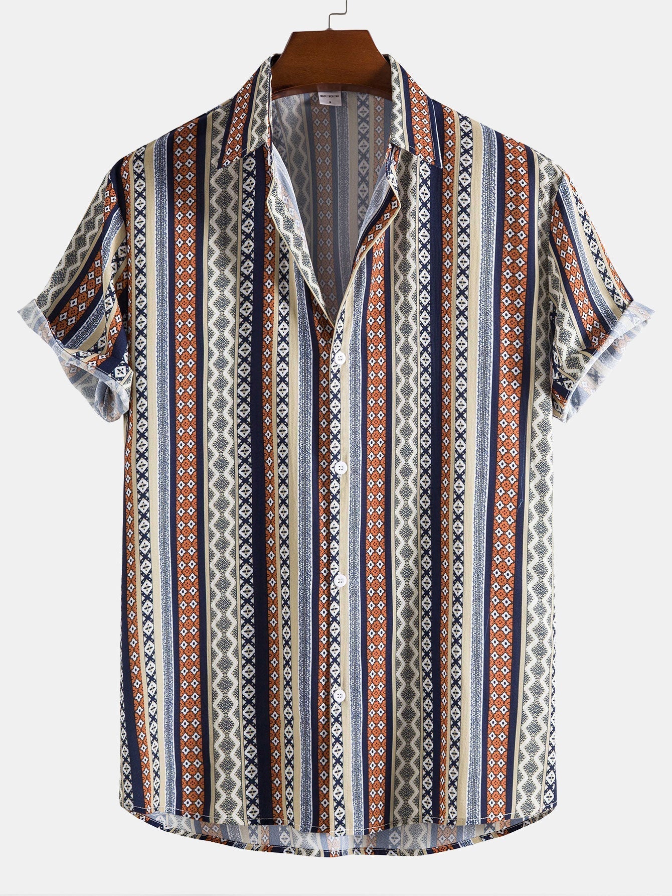 Shirt mit geometrischem Ethnomuster