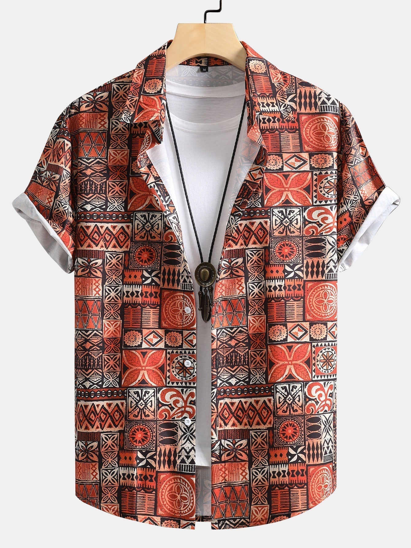 Stove Patchwork Print Button Up Hemd