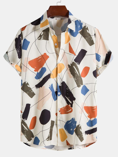 Shirt mit handgezeichnetem Farbdruck