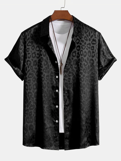 Leopardenhemd aus Satin