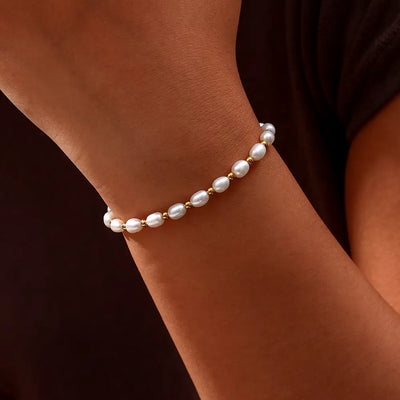 Vintage natürliche Perlenarmband
