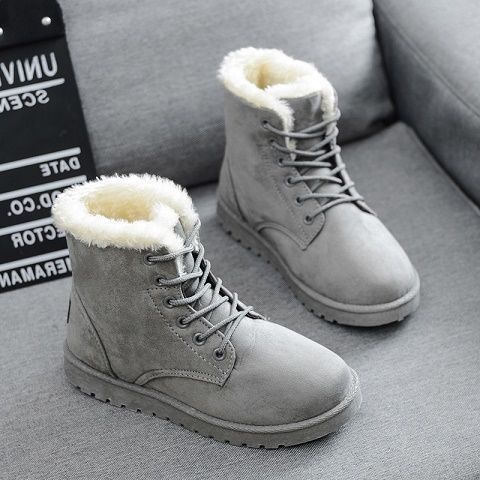 Donna – Flache Damen-Martin-Stiefel mit Schnürung