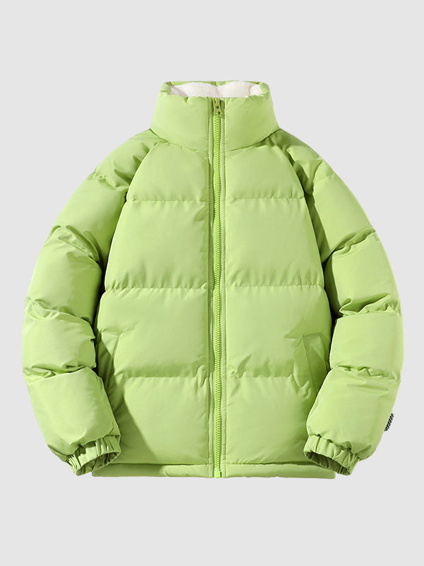 Fleecegefütterte Herren-Pufferjacke mit Wattierung