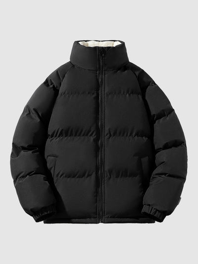 Fleecegefütterte Herren-Pufferjacke mit Wattierung