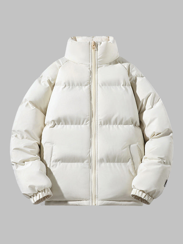 Fleecegefütterte Herren-Pufferjacke mit Wattierung