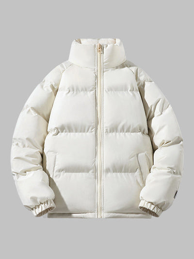 Fleecegefütterte Herren-Pufferjacke mit Wattierung