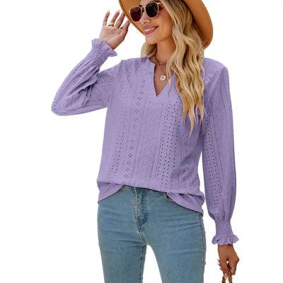 Elegantes Shirt mit V-Ausschnitt für Frauen