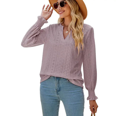 Elegantes Shirt mit V-Ausschnitt für Frauen
