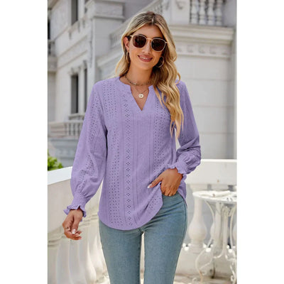 Elegantes Shirt mit V-Ausschnitt für Frauen