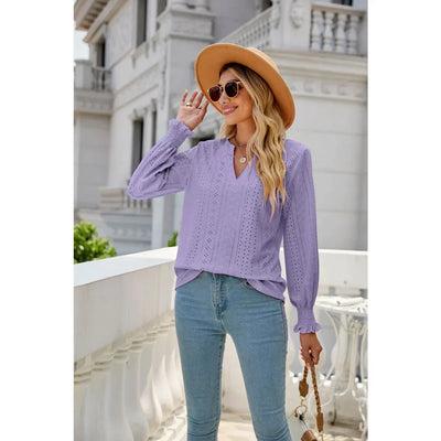 Elegantes Shirt mit V-Ausschnitt für Frauen