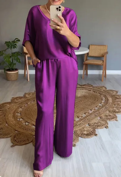 Elegantes zweiteiliges Set aus Satin
