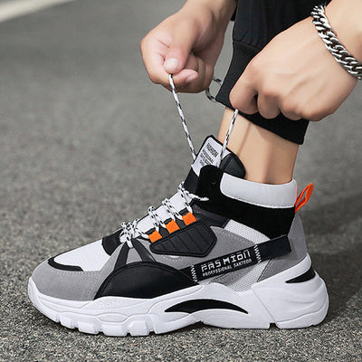Warren – Modische Herren-Schnürschuhe mit farblichen Akzenten und hohem Schaft