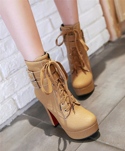 Rachael – Damenstiefel mit hohem Plateauabsatz