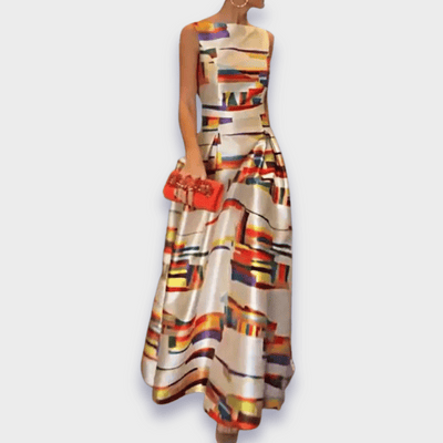 Babette | Handgefertigtes langes Kleid aus hochwertigem Stoff