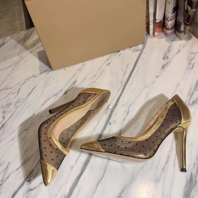 Charlotte – Sexy Mesh Stilettos mit Spitzem Zeh