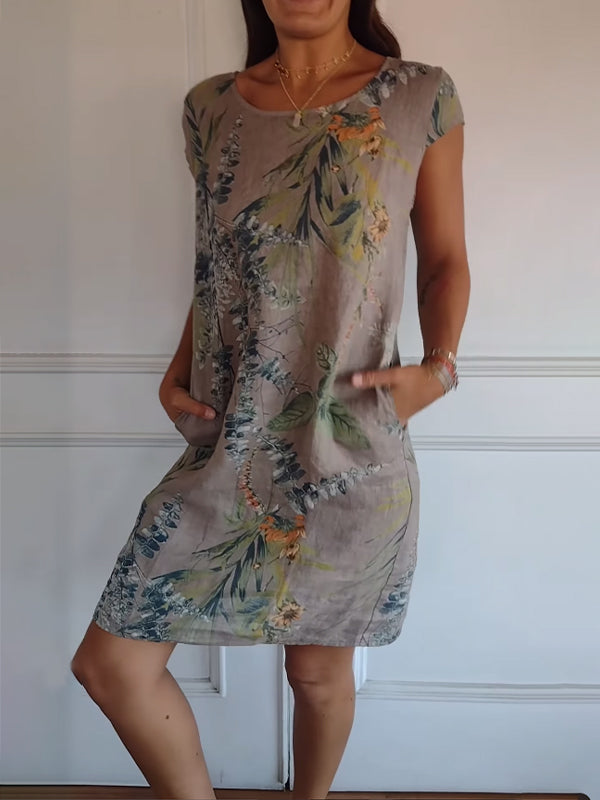 Annelyn - Comfortable Round Neck Dress