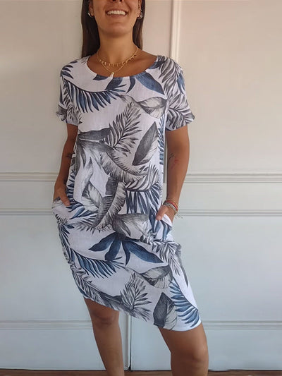 Annelyn - Comfortable Round Neck Dress