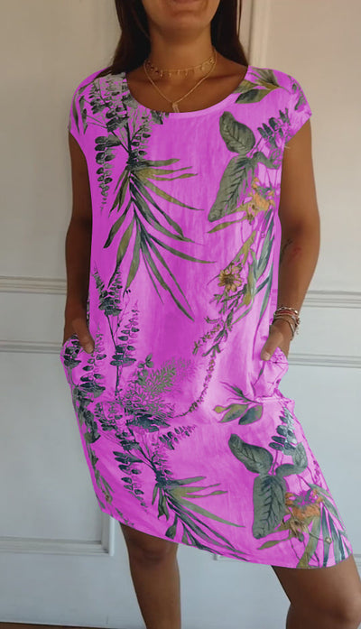 Annelyn - Comfortable Round Neck Dress