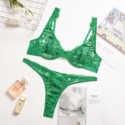 Melissa – Zweifarbiges Spitzen-Dessous mit Stahlring