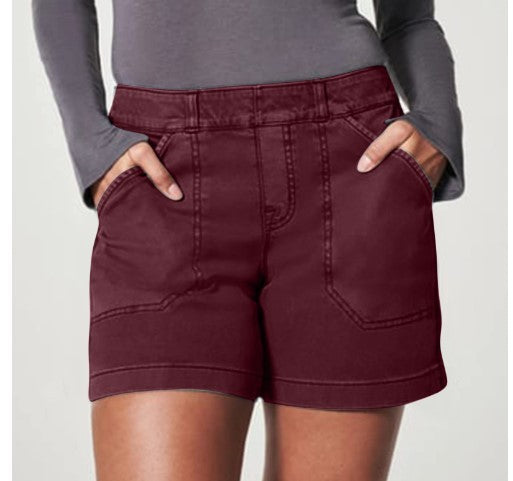 Heidi – Hohe Taillen-Latzhose aus Baumwolle und Leinen, lässige Hose, dünne A-Linie
