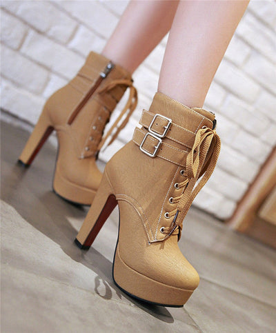 Rachael – Damenstiefel mit hohem Plateauabsatz