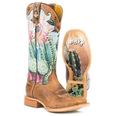 Tracy – Bunte Damenstiefel mit Blumenmuster