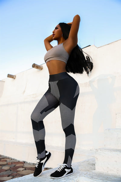 Christine – Hoch elastische Fitness Leggings mit Push-Up-Effekt