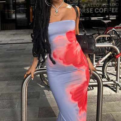 Lucy – Langes Sommerkleid mit sexy Schlitzen für Partys und den Strand