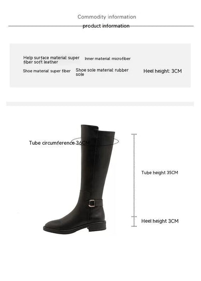 Joan – Kniehohe Damenstiefel mit Schnallen