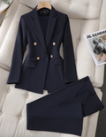 Blau Blazer Set