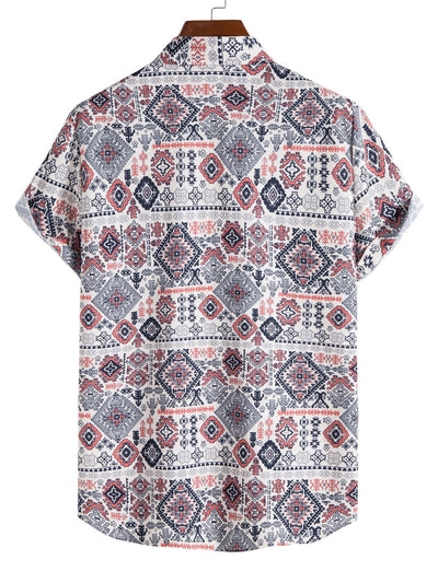 Hemd mit geometrischem Aztekenmuster und Button-down-Camisole