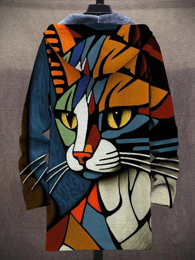 Kittea - Strickjacke mit abstrakter Katze