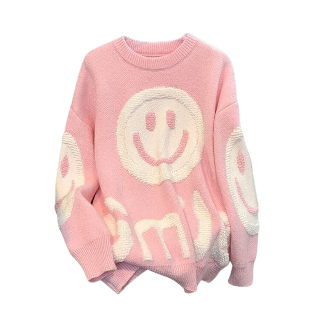 Anja | Großer Smiley Pullover
