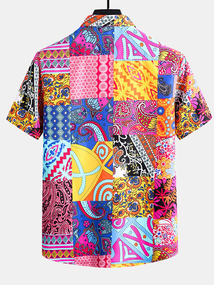 Shirt mit geometrischem Blumenmuster
