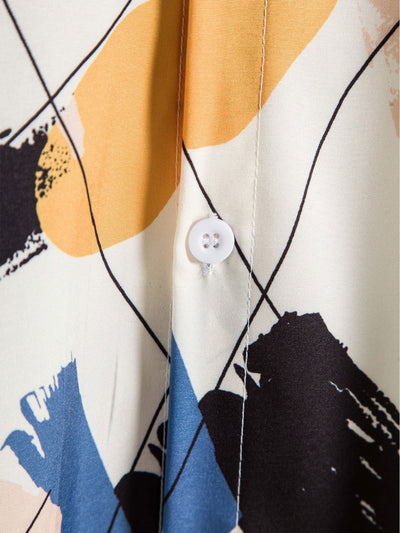 Shirt mit handgezeichnetem Farbdruck