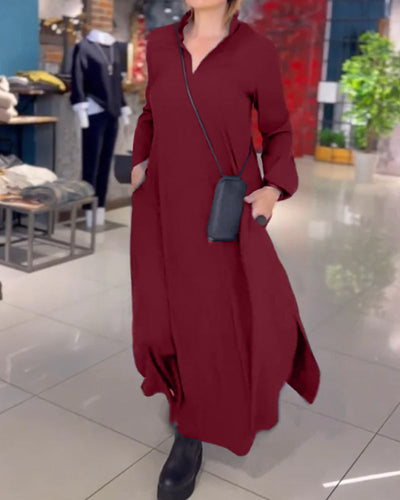 Evia™ | Weites Maxikleid mit Schlitz
